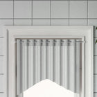 Gordijnrails aluminium 2 stuks 60-105 cm wit zilver