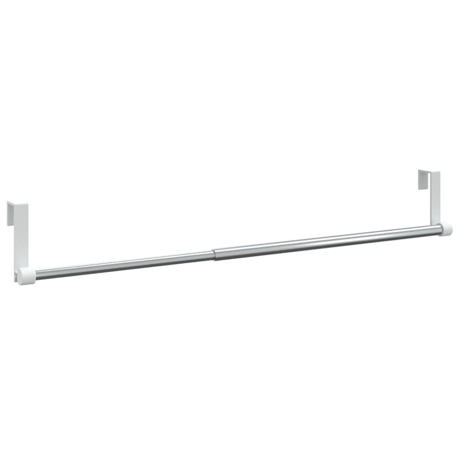 Gordijnrails 2 St Aluminium Wit En Zilverkleurig 40-60 cm
