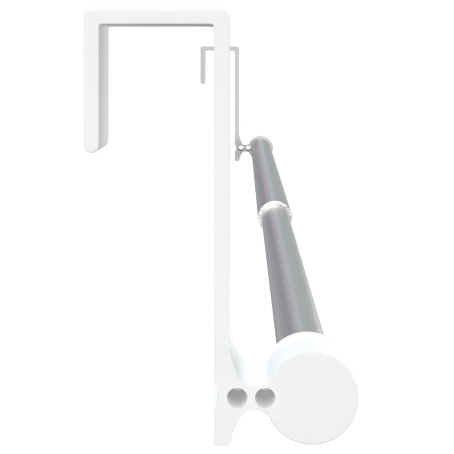 Gordijnrails 2 St Aluminium Wit En Zilverkleurig 40-60 cm