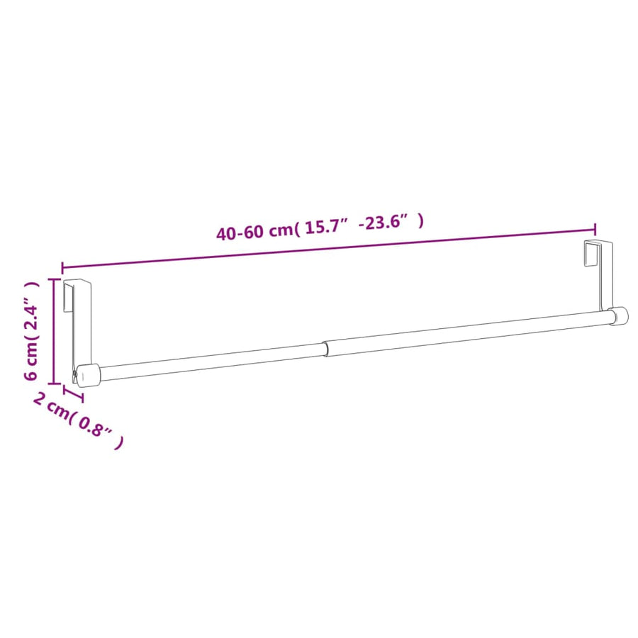 Gordijnrails 2 St Aluminium Wit En Zilverkleurig 40-60 cm