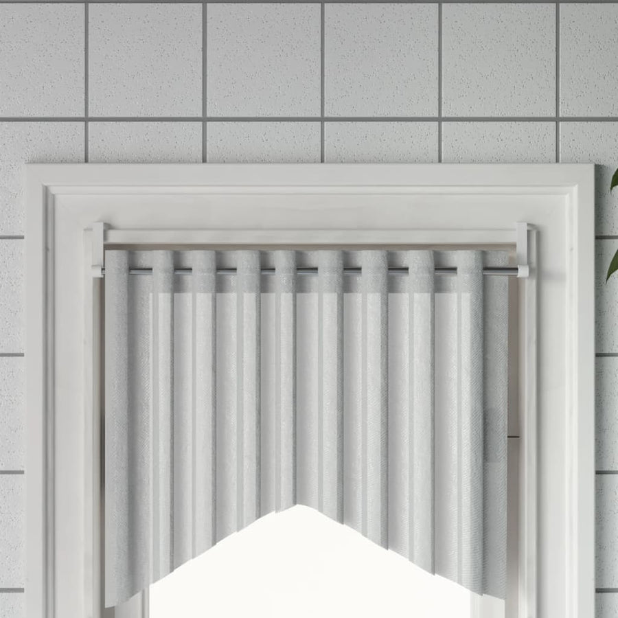 Gordijnrails 2 St Aluminium Wit En Zilverkleurig 40-60 cm