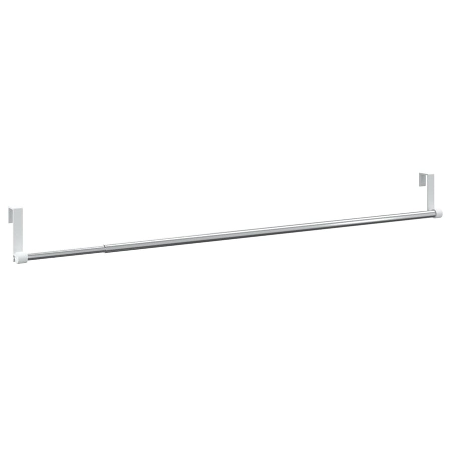 Gordijnrails 2 St Aluminium Wit En Zilverkleurig 60-105 cm