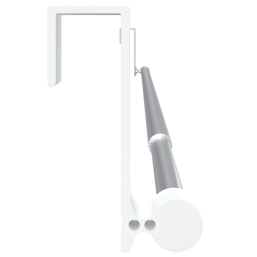 Gordijnrails 2 St Aluminium Wit En Zilverkleurig 60-105 cm