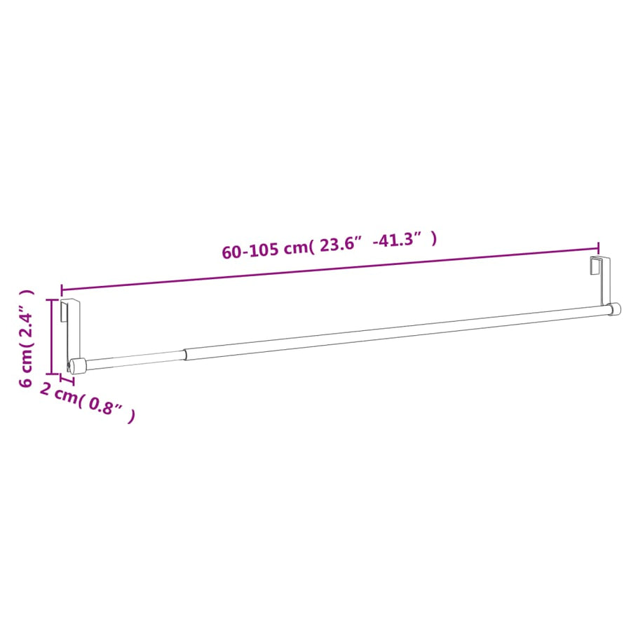 Gordijnrails 2 St Aluminium Wit En Zilverkleurig 60-105 cm