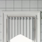 Gordijnrails aluminium 2 stuks 60-105 cm wit zilver