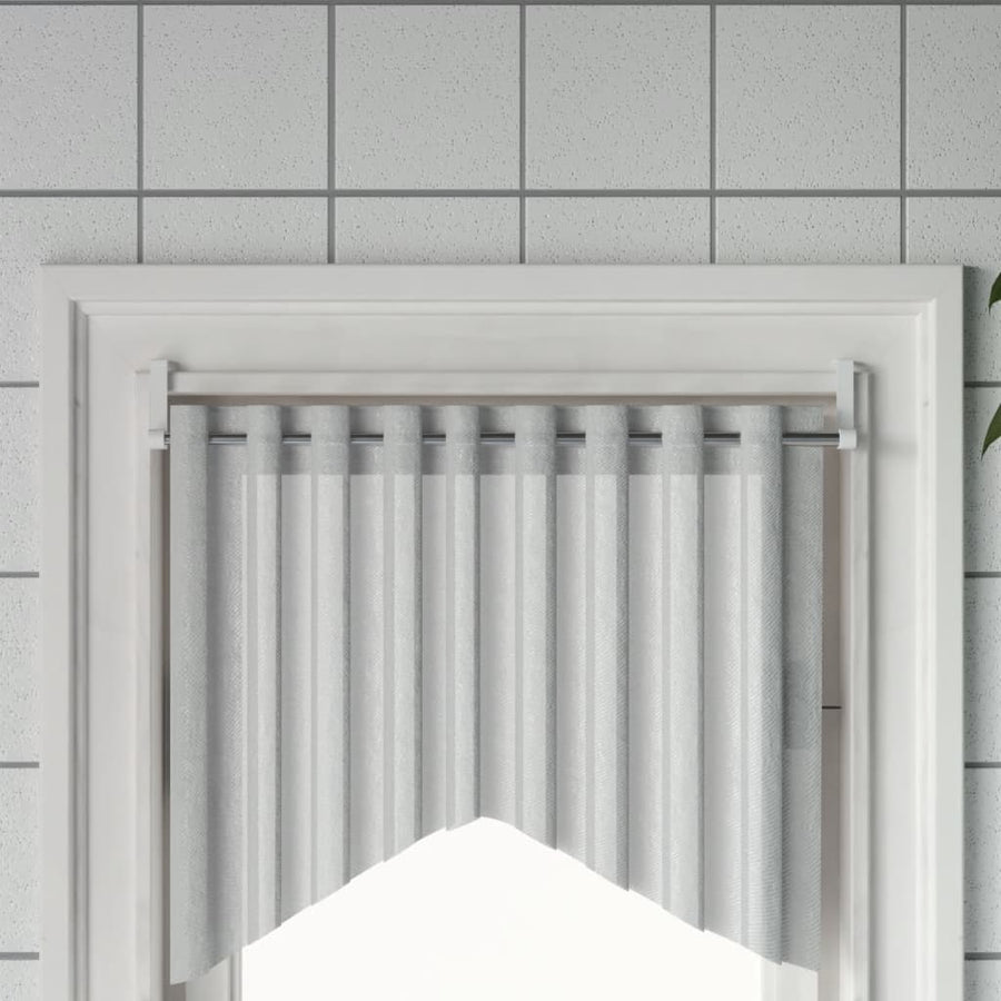 Gordijnrails 2 St Aluminium Wit En Zilverkleurig 60-105 cm