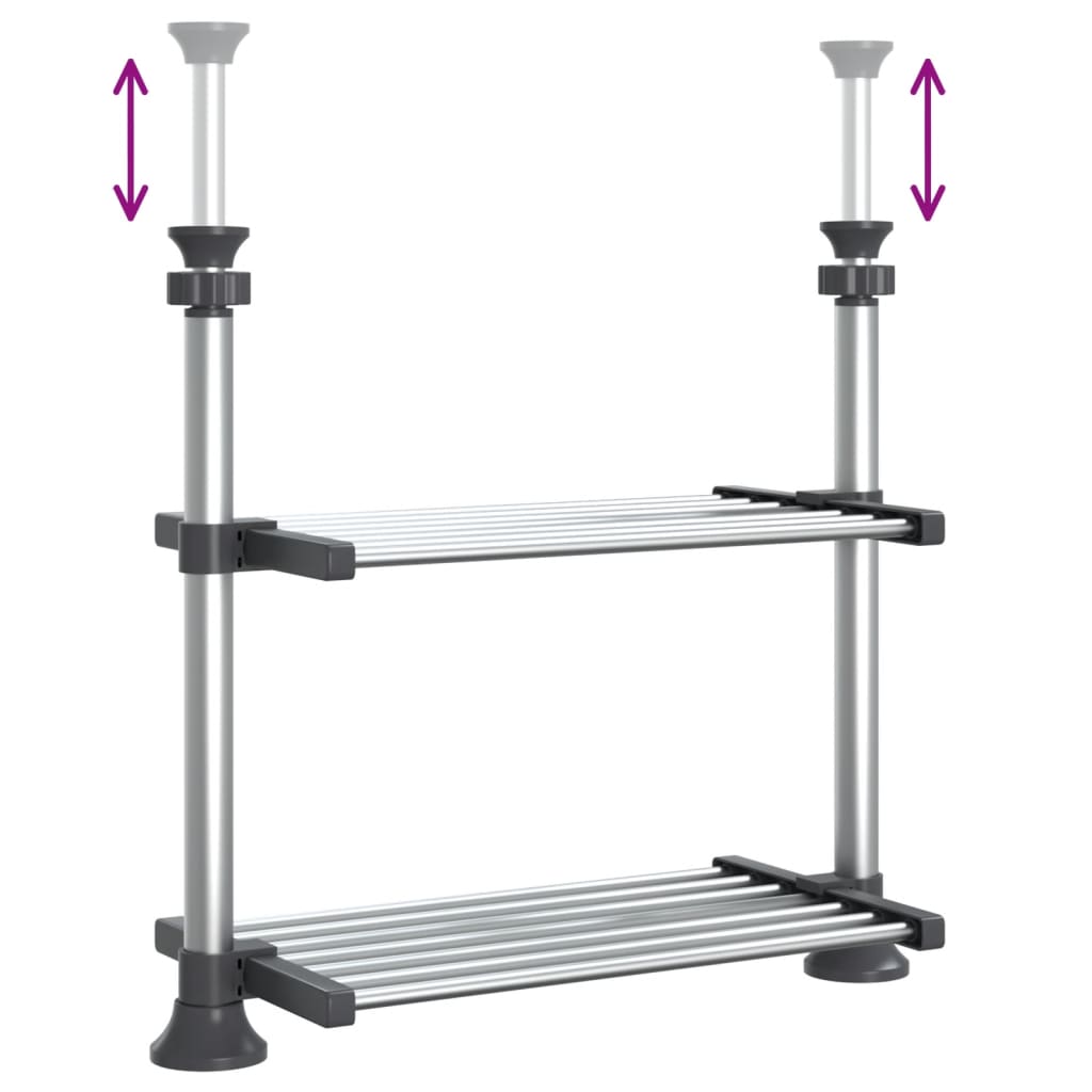 Keukenschap 50x25x(50-70) cm aluminium