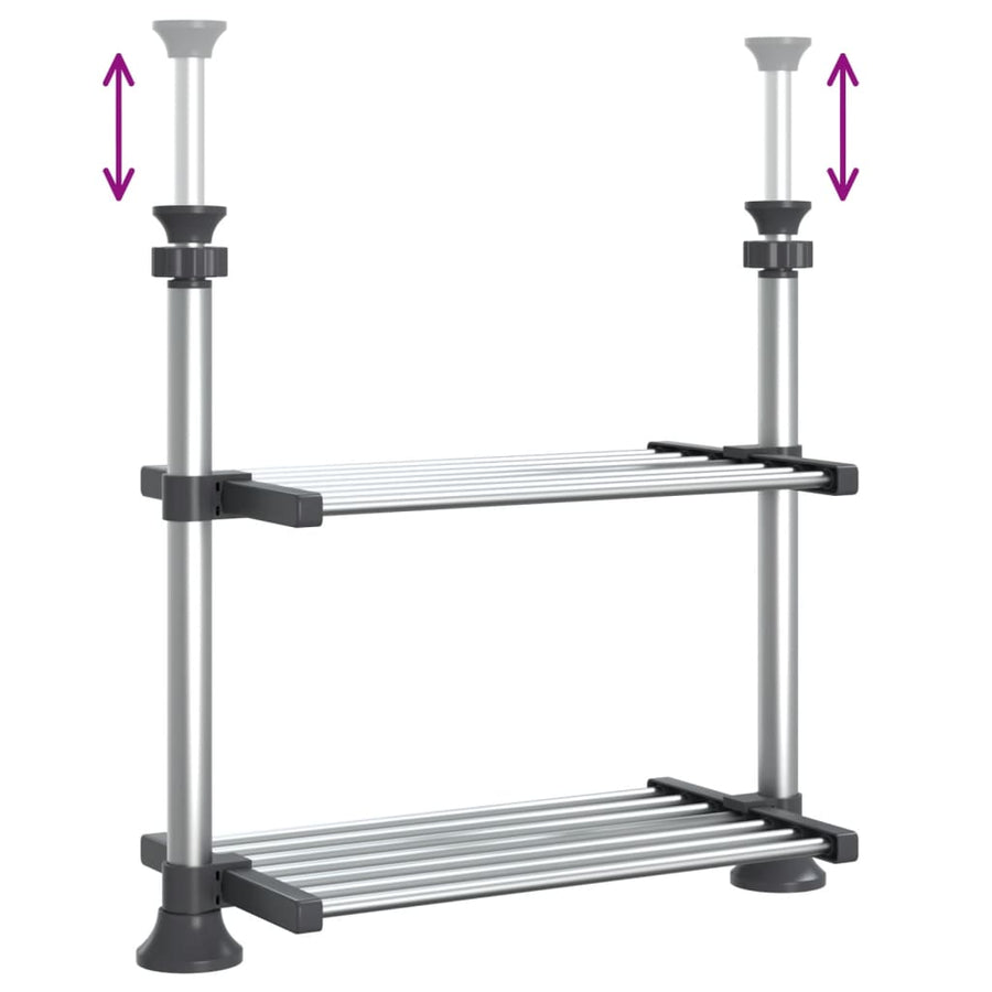 Keukenschap 50x25x(50-70) cm aluminium