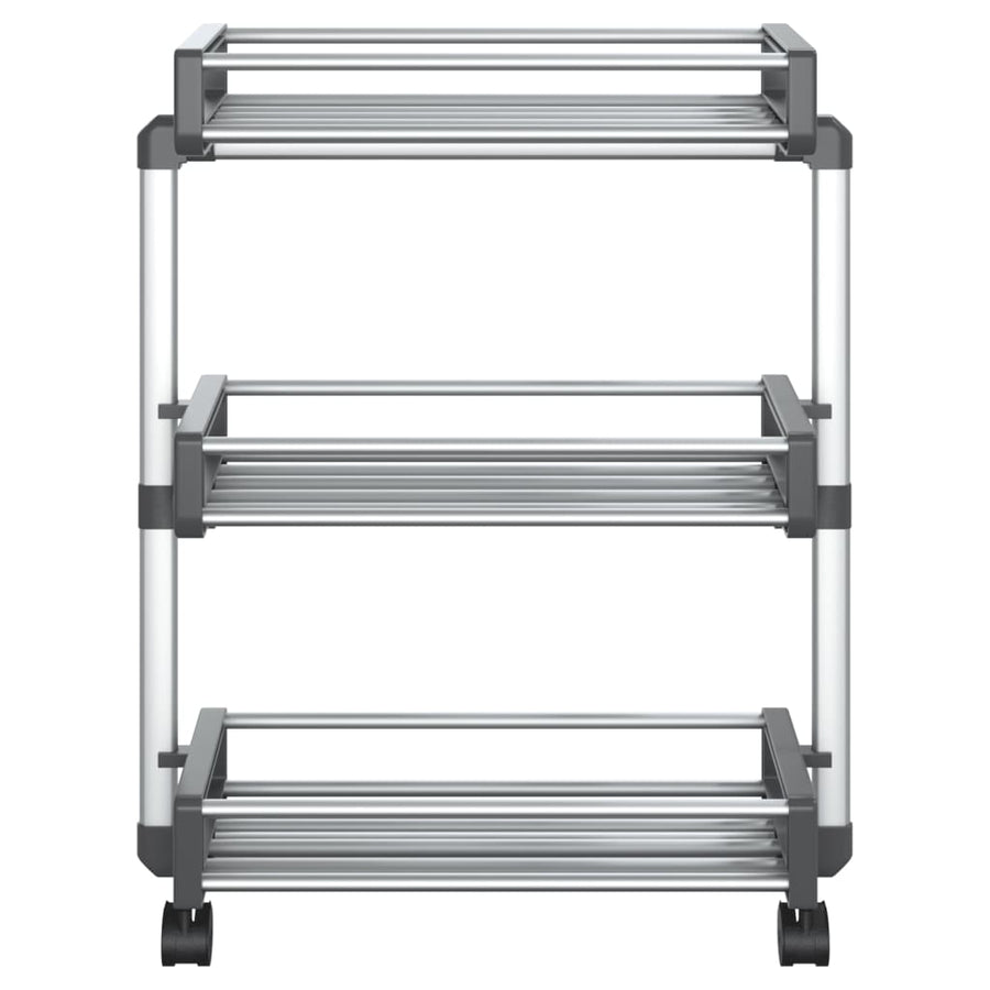 Opbergrekje 59x20x75 cm aluminium