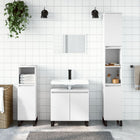 3-piece Bathroom Cabinet Set Engineered Wood White