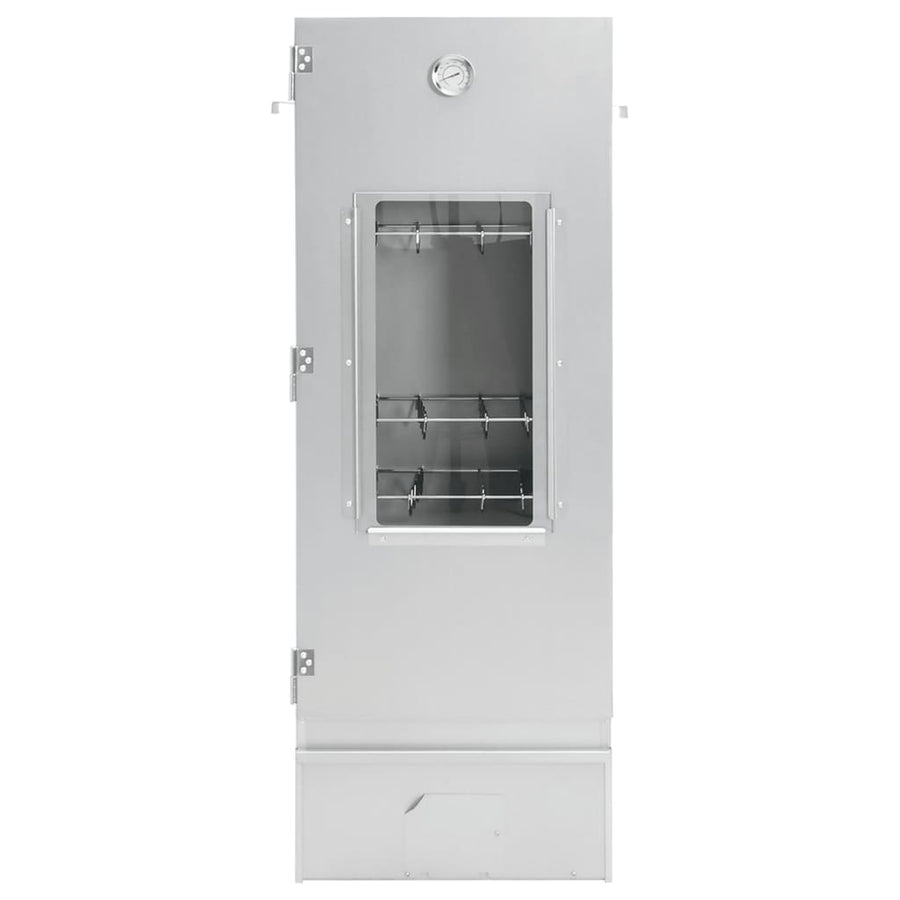 BBQ-rookoven met houtsnippers 44,5x29x110 cm staal 1 44.5 x 29 x 110 cm Met raam