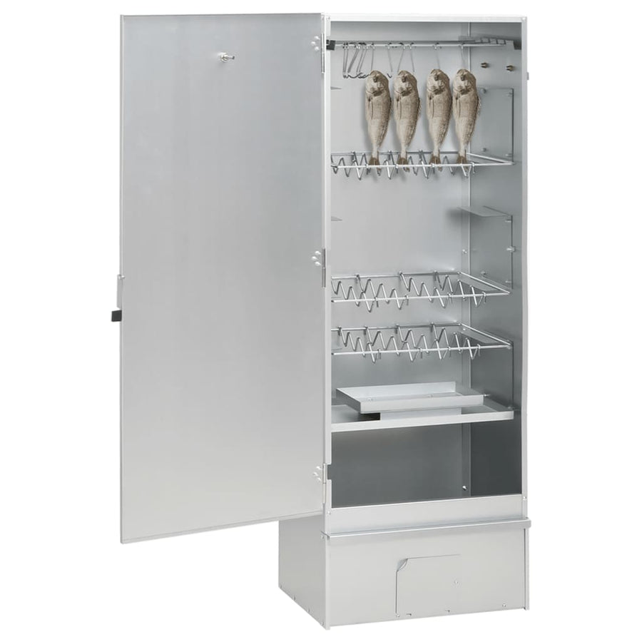BBQ-rookoven met houtsnippers 44,5x29x110 cm staal 44.5 x 29 x 110 cm