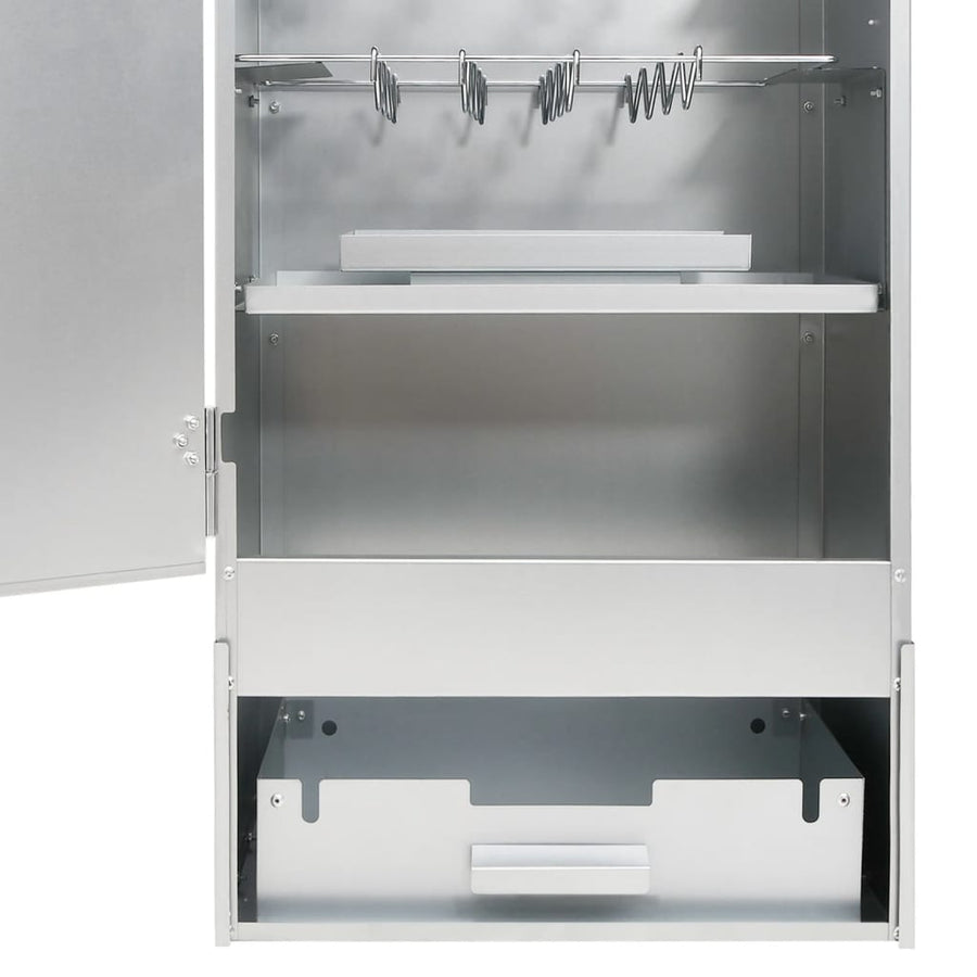BBQ-rookoven met houtsnippers 44,5x29x110 cm staal 44.5 x 29 x 110 cm