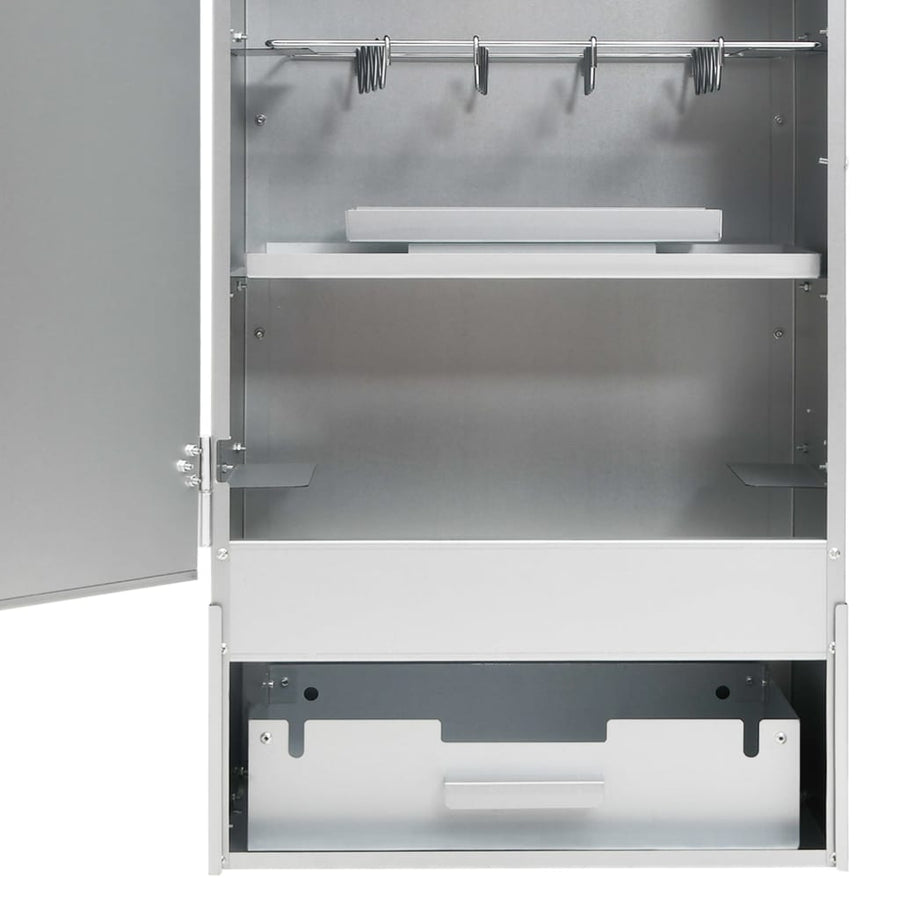 Bbq-Rookoven Met Houtsnippers 44,5X29X83 Cm Staal 1 44.5 x 29 x 83 cm Zonder raam