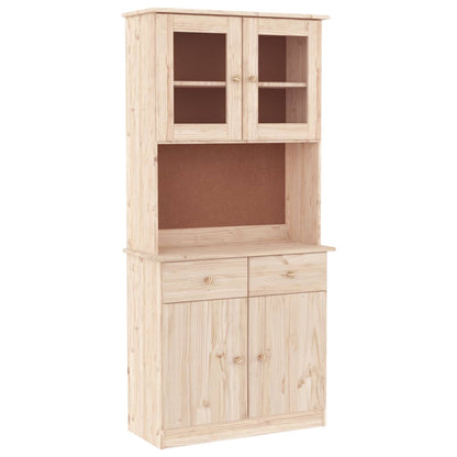 Hoge Kast Alta 77X35X165 Cm Massief Grenenhout