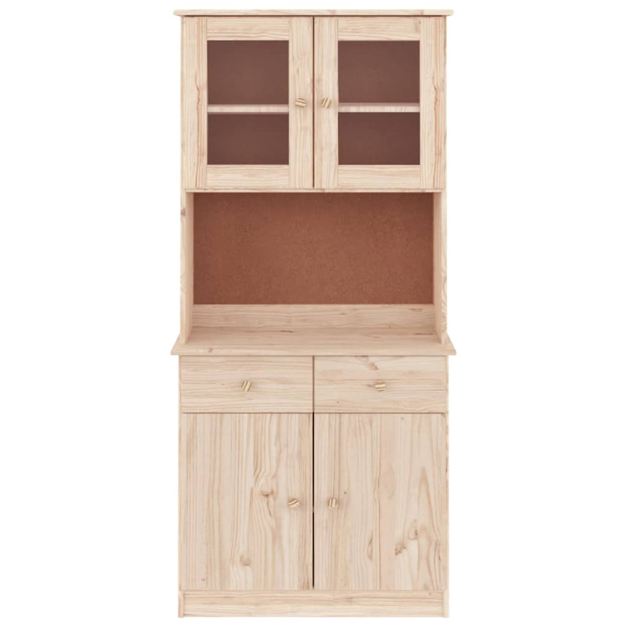 Hoge Kast Alta 77X35X165 Cm Massief Grenenhout