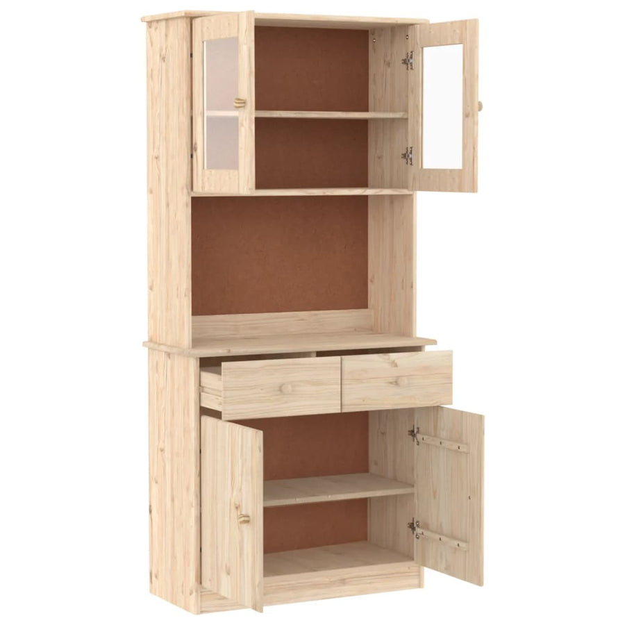 Hoge Kast Alta 77X35X165 Cm Massief Grenenhout