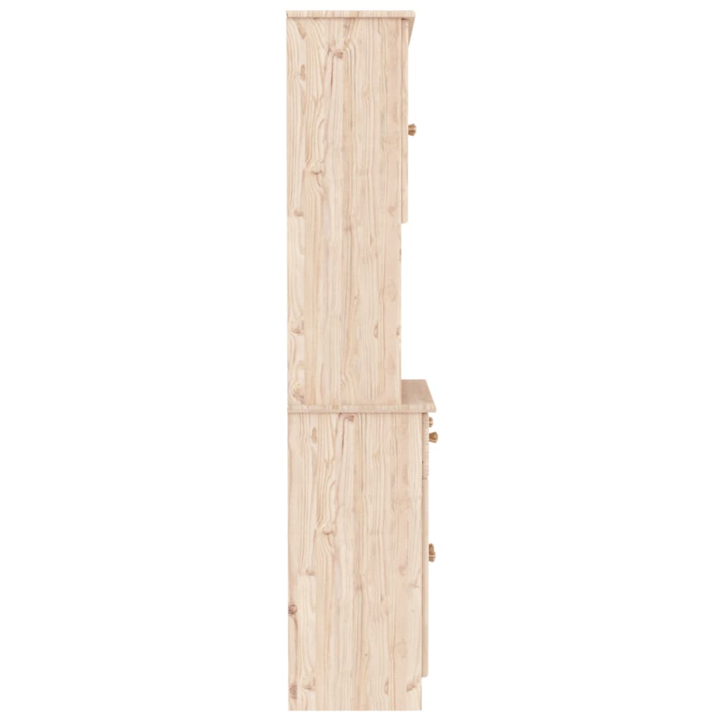 Hoge Kast Alta 77X35X165 Cm Massief Grenenhout