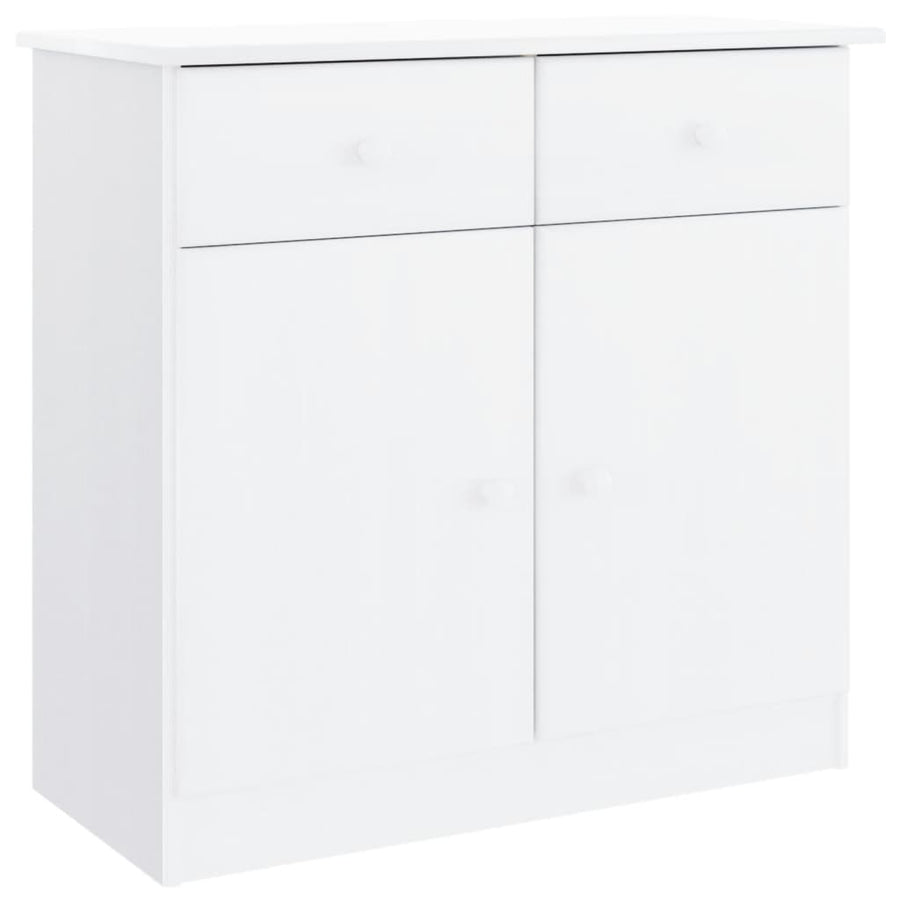 Hoge Kast Alta 77X35X165 Cm Massief Grenenhout Wit