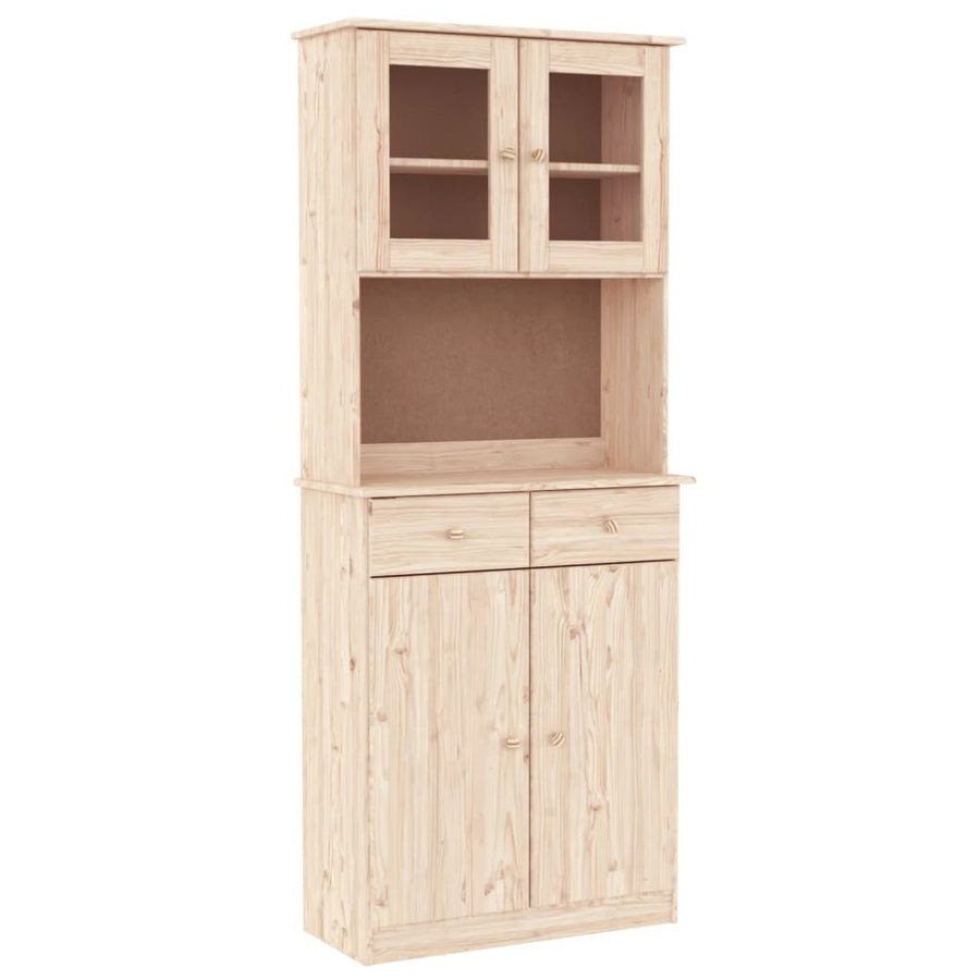 Hoge Kast Alta 77X35X188 Cm Massief Grenenhout