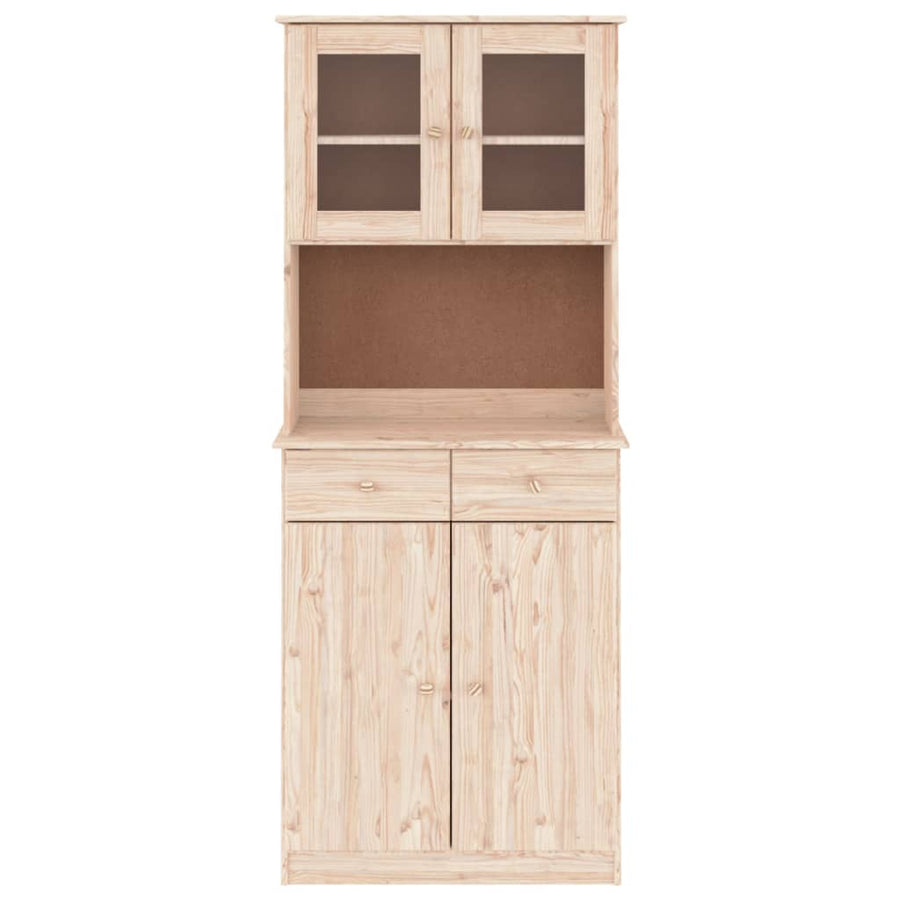 Hoge Kast Alta 77X35X188 Cm Massief Grenenhout