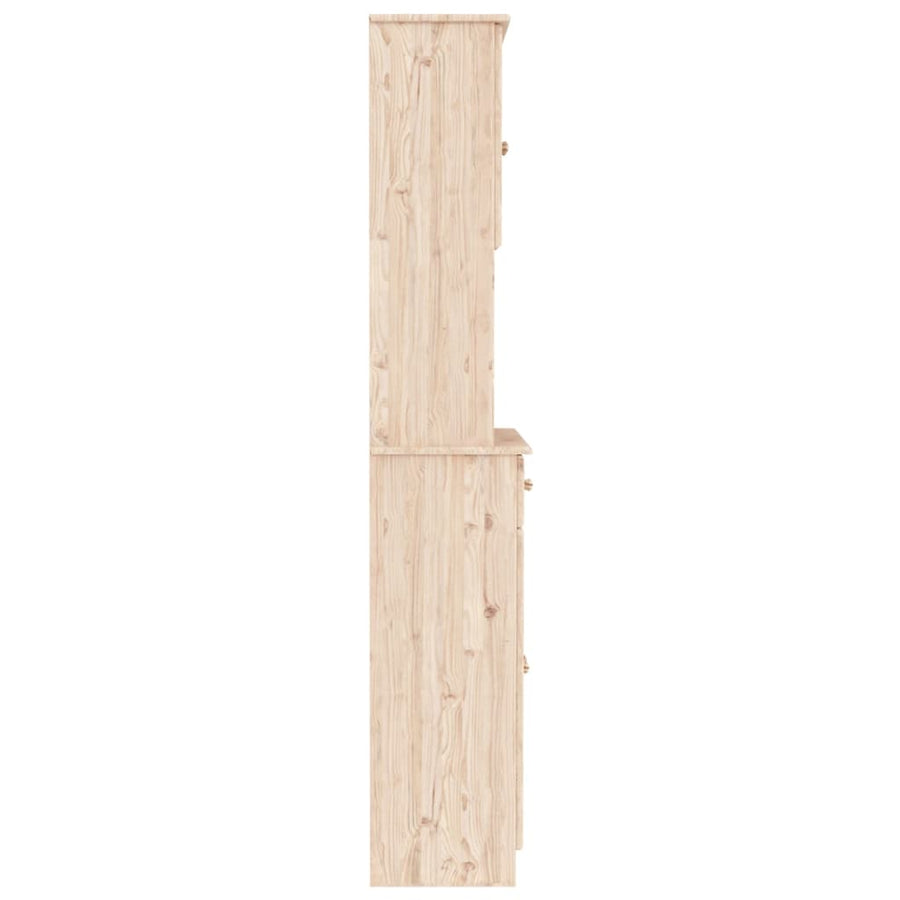 Hoge Kast Alta 77X35X188 Cm Massief Grenenhout