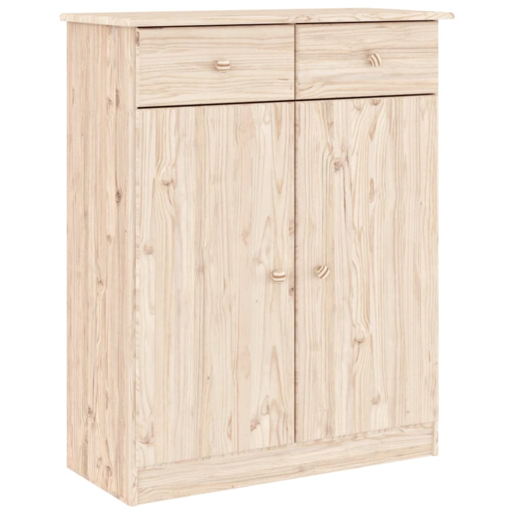 Hoge Kast Alta 77X35X188 Cm Massief Grenenhout