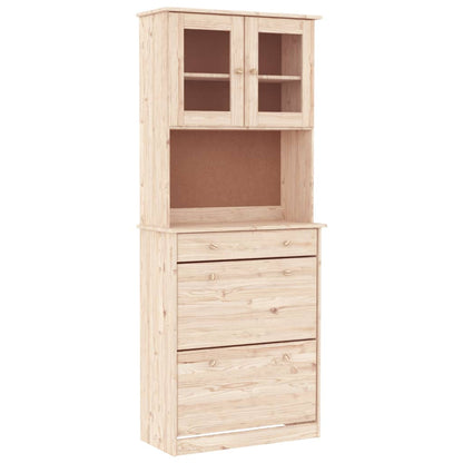 Hoge Kast Alta 77X35X188 Cm Massief Grenenhout