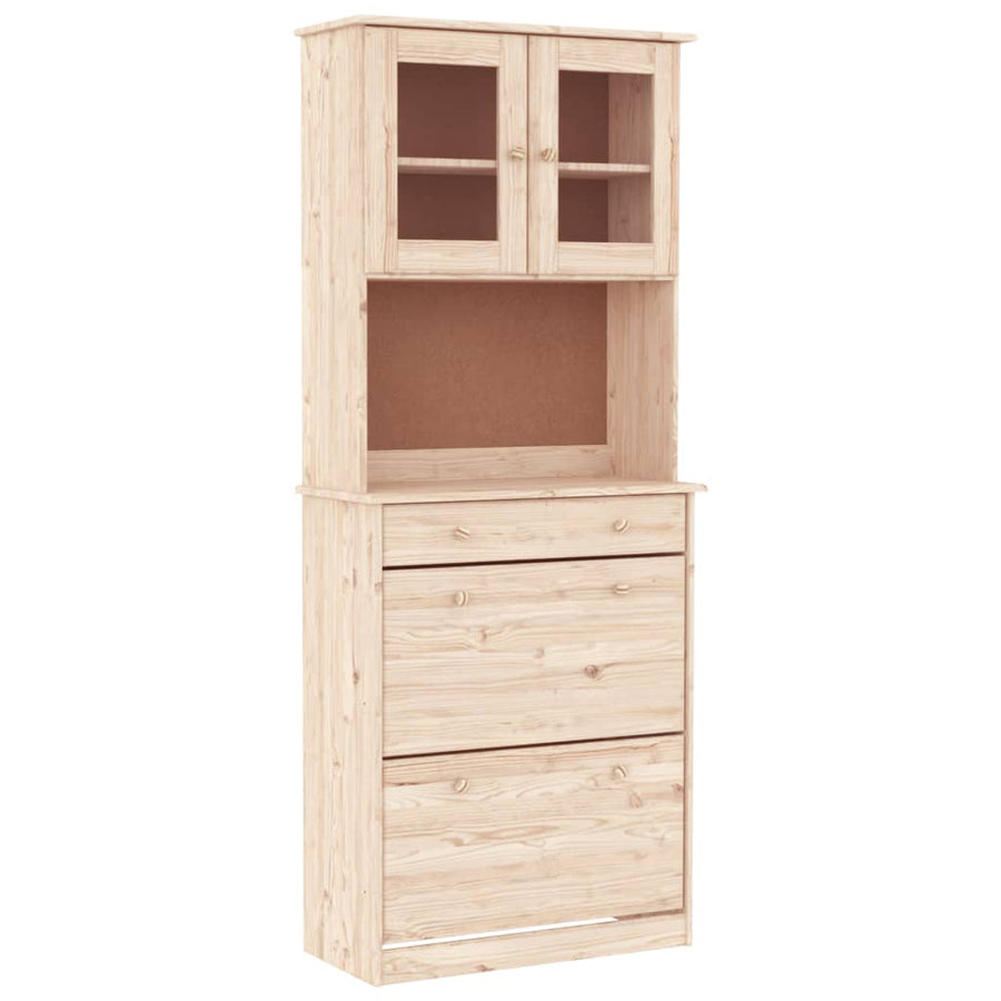 Hoge Kast Alta 77X35X188 Cm Massief Grenenhout