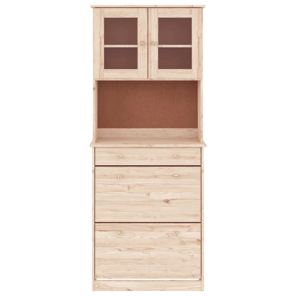 Hoge Kast Alta 77X35X188 Cm Massief Grenenhout