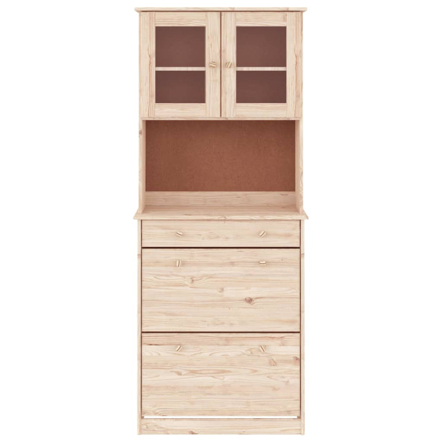 Hoge Kast Alta 77X35X188 Cm Massief Grenenhout