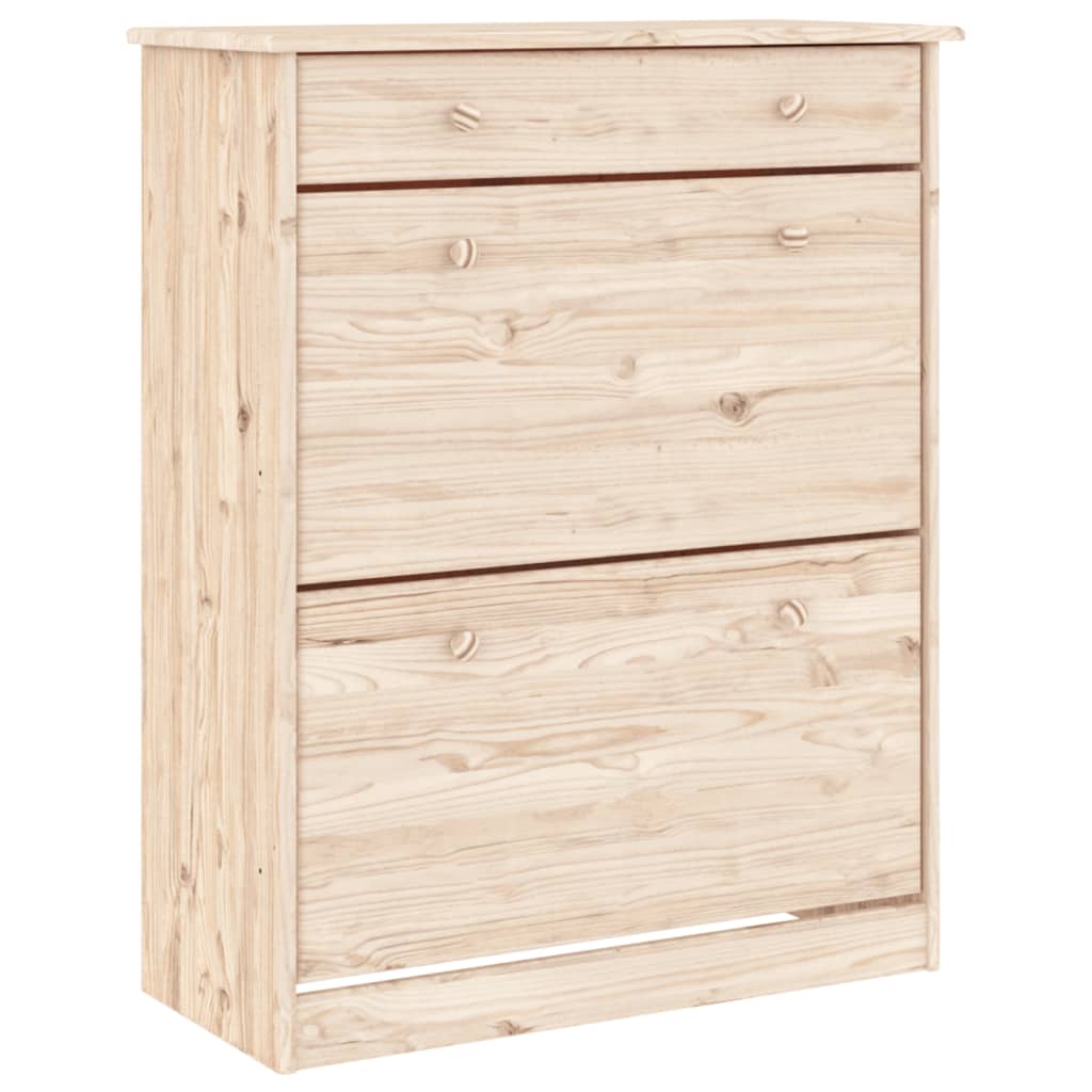 Hoge Kast Alta 77X35X188 Cm Massief Grenenhout