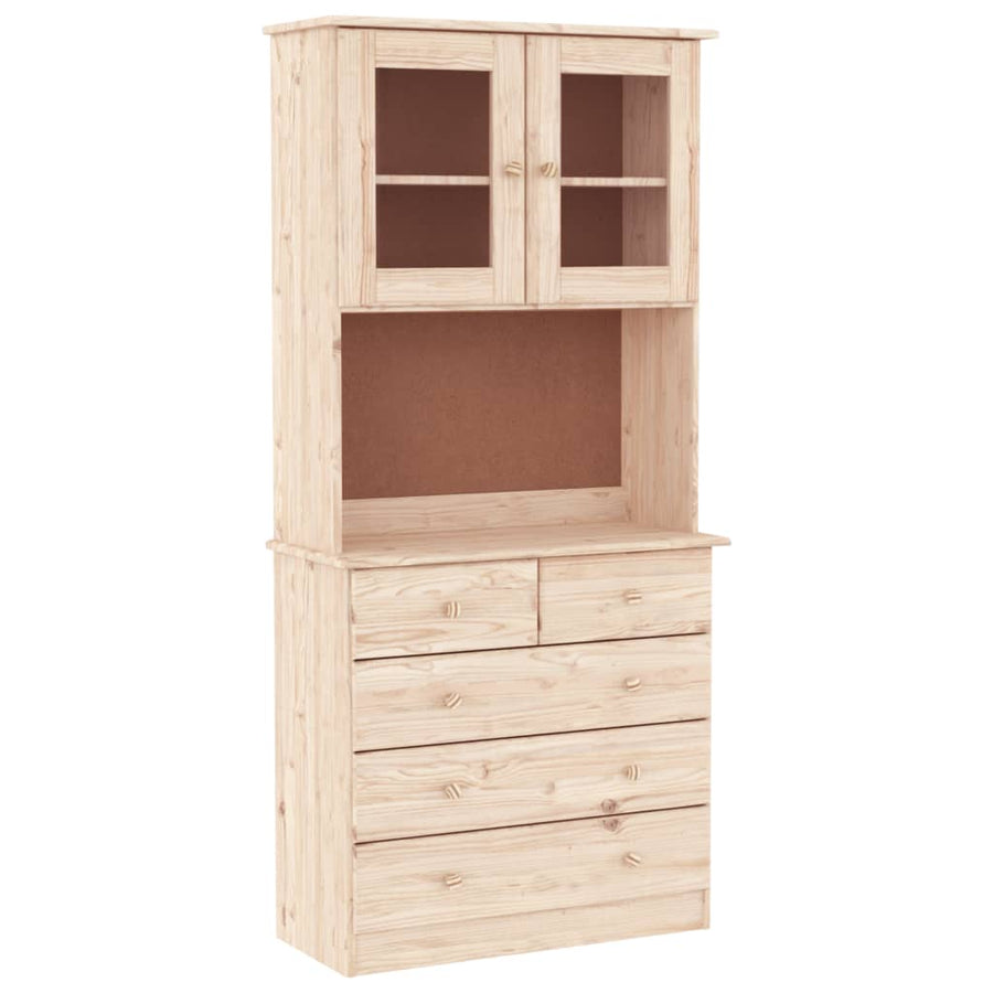Hoge Kast Alta 77X35X165 Cm Massief Grenenhout
