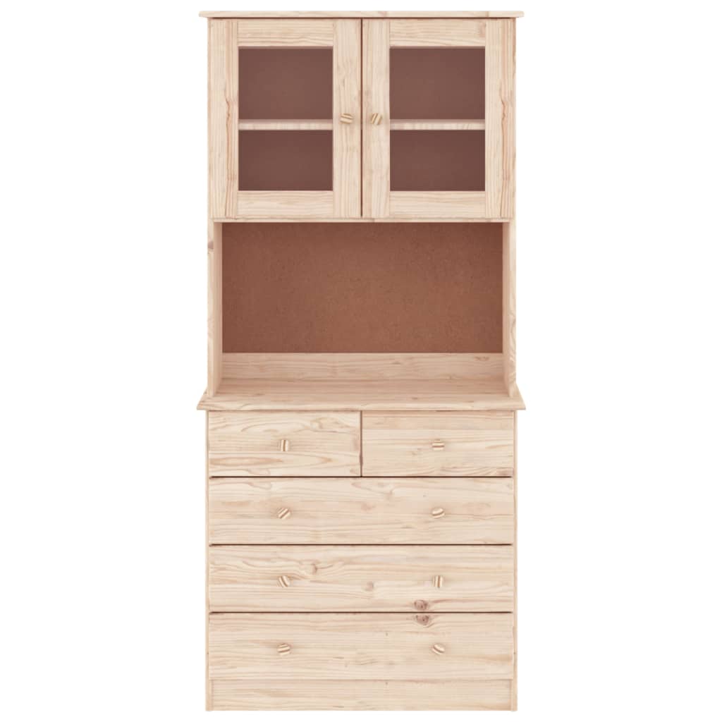 Hoge Kast Alta 77X35X165 Cm Massief Grenenhout