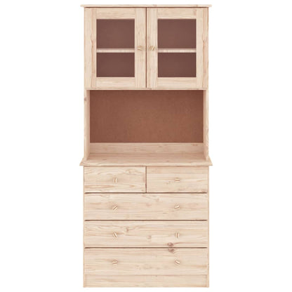 Hoge Kast Alta 77X35X165 Cm Massief Grenenhout