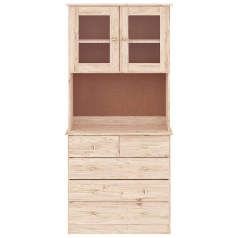 Hoge Kast Alta 77X35X165 Cm Massief Grenenhout