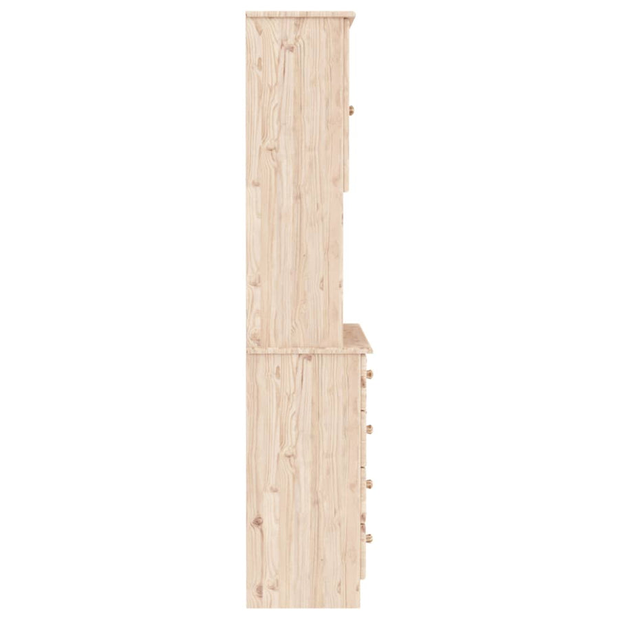 Hoge Kast Alta 77X35X165 Cm Massief Grenenhout