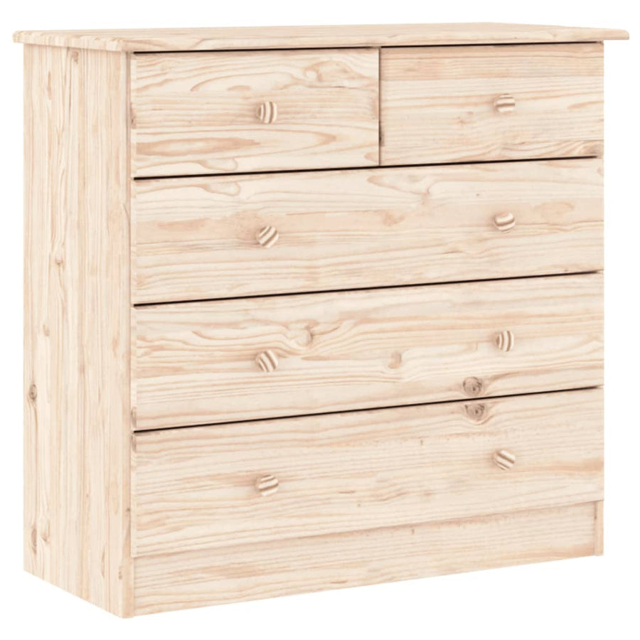Hoge Kast Alta 77X35X165 Cm Massief Grenenhout