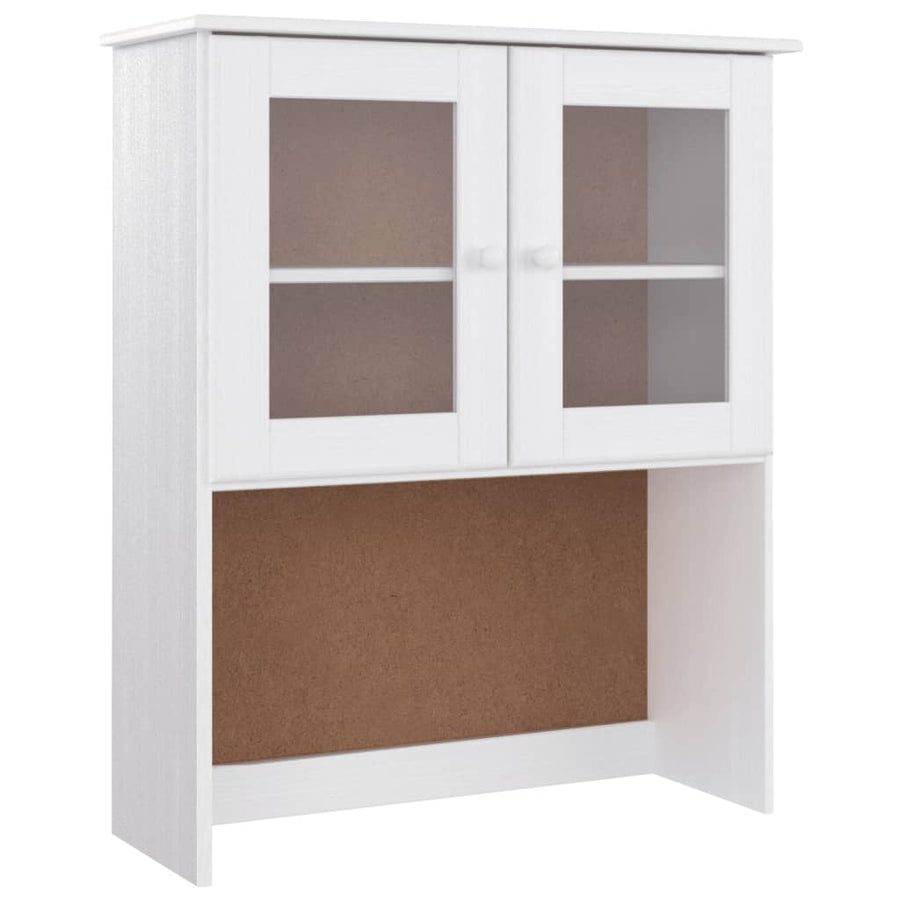 Hoge Kast Alta 77X35X165 Cm Massief Grenenhout Wit