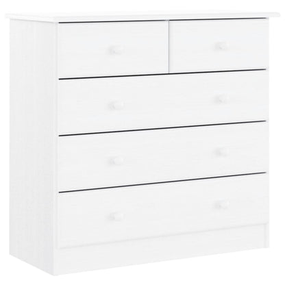 Hoge Kast Alta 77X35X165 Cm Massief Grenenhout Wit