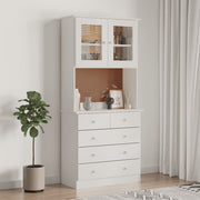 Tall cabinet ALTA 77x35x165 cm solid pine white