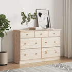 Chest of drawers ALTA 112x35x73 cm solid pine wood
