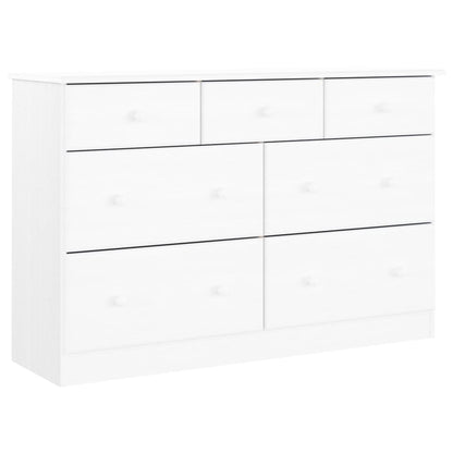 Ladekast Alta 112X35X73 Cm Massief Grenenhout Wit