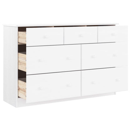 Ladekast Alta 112X35X73 Cm Massief Grenenhout Wit