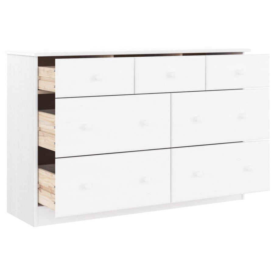 Ladekast Alta 112X35X73 Cm Massief Grenenhout Wit