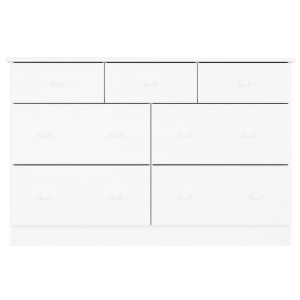 Ladekast Alta 112X35X73 Cm Massief Grenenhout Wit