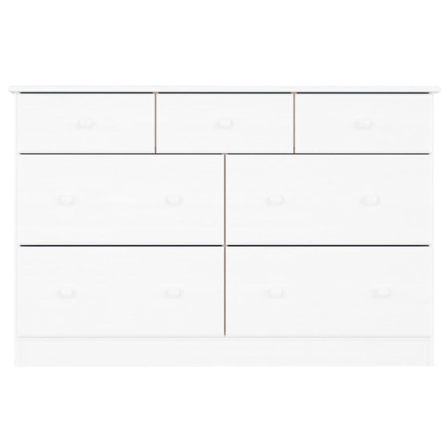 Ladekast Alta 112X35X73 Cm Massief Grenenhout Wit