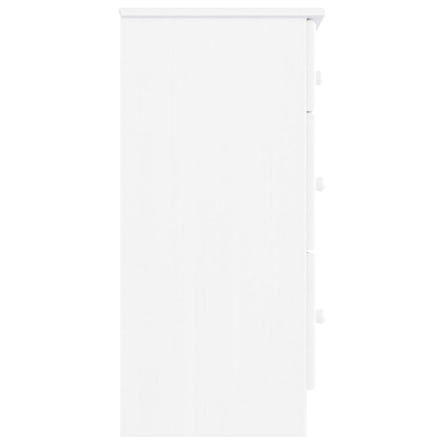 Ladekast Alta 112X35X73 Cm Massief Grenenhout Wit