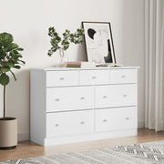 Chest of drawers ALTA 112x35x73 cm solid pine wood white
