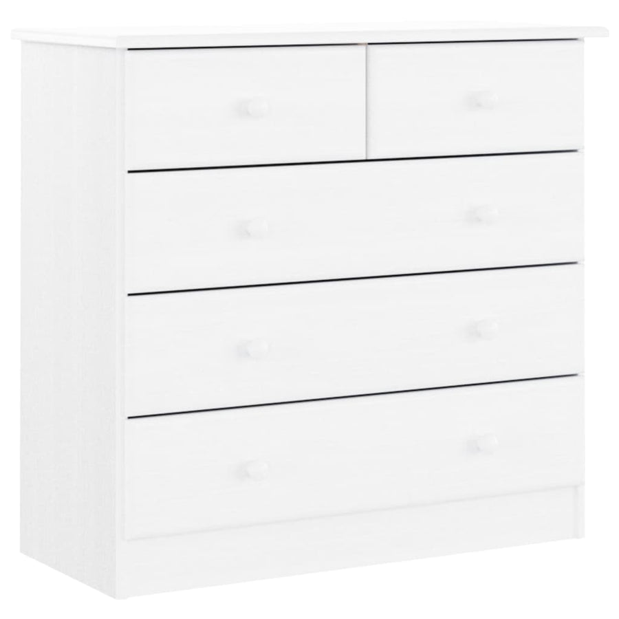 Ladekast Alta 77X35X73 Cm Massief Grenenhout Wit